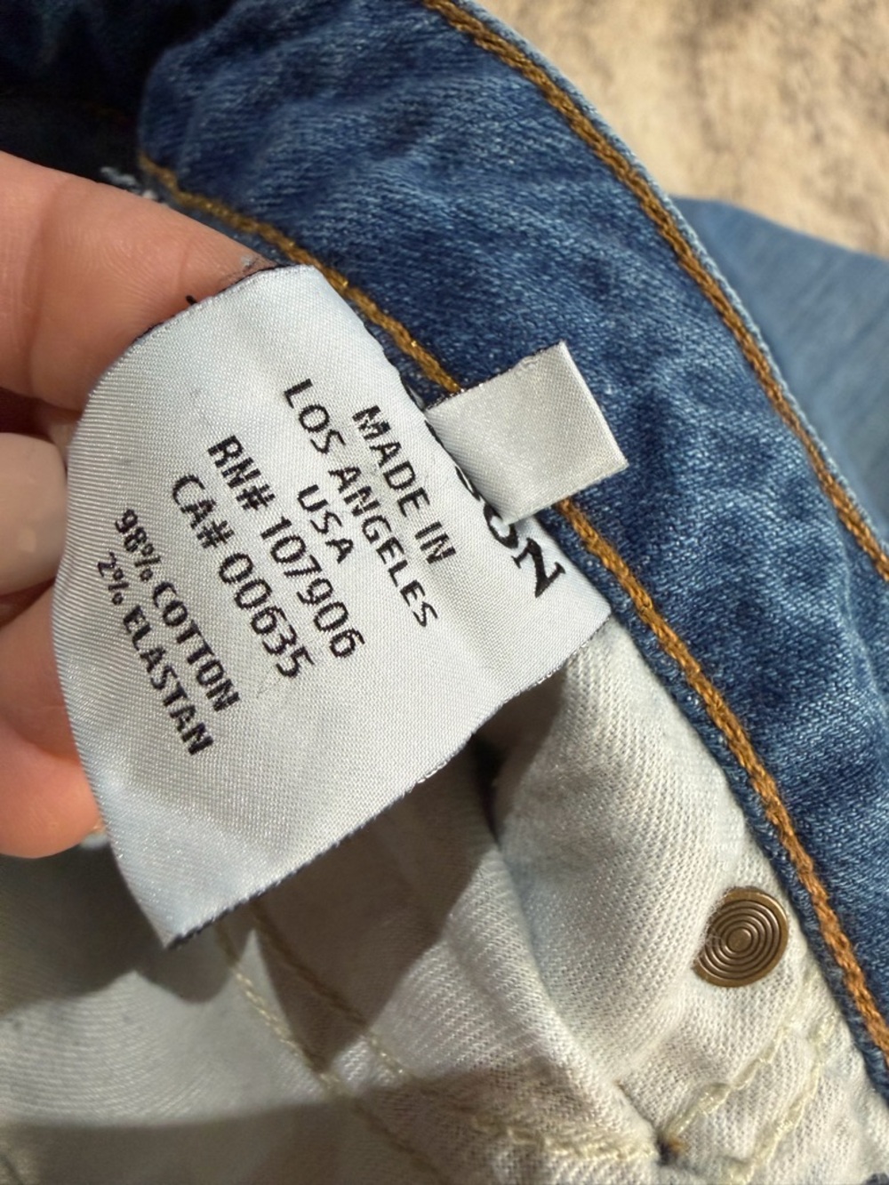 Hudson Jeans Made in USA Size 29 Straight Leg Cuffed Hem Flap Pocket Denim - Picture 11 of 15